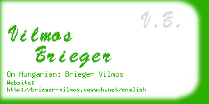 vilmos brieger business card